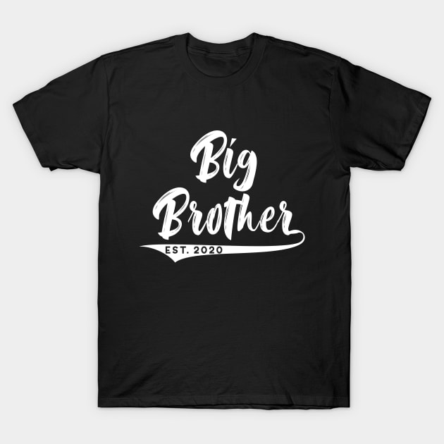 Big Brother Established 2020 New Sibling Bro Baby Announcement T-Shirt by charlescheshire